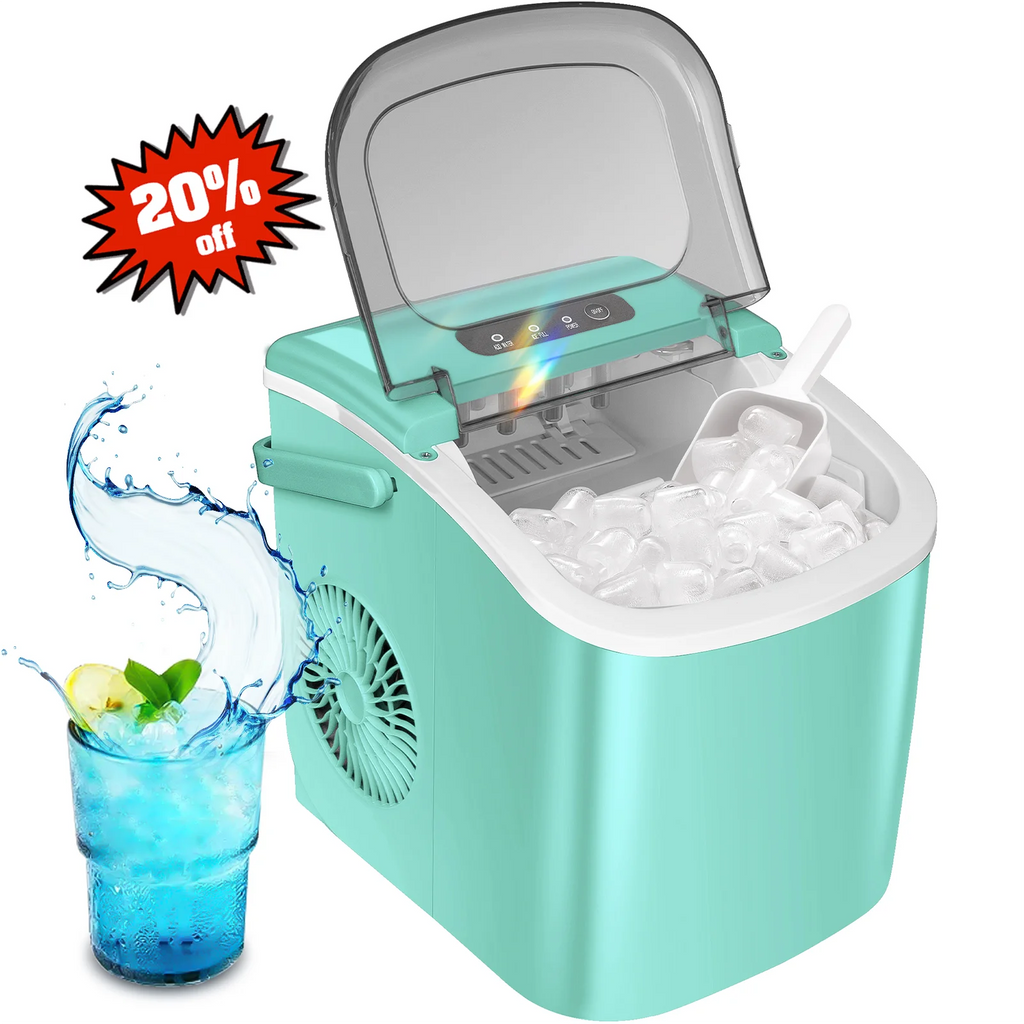Countertop Ice Maker 9 Bullet Ice Cubes 26lbs/24H with Scoop & Basket S533680