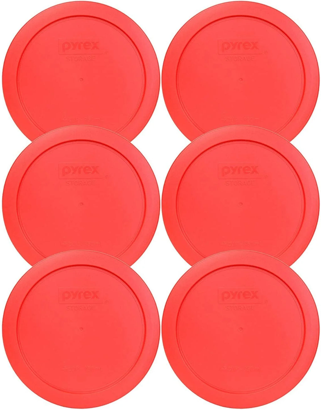 4-Cup Red Plastic Food Storage Lid 6 Pack C183757