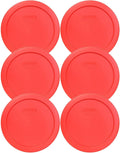4-Cup Red Plastic Food Storage Lid 6 Pack C183757