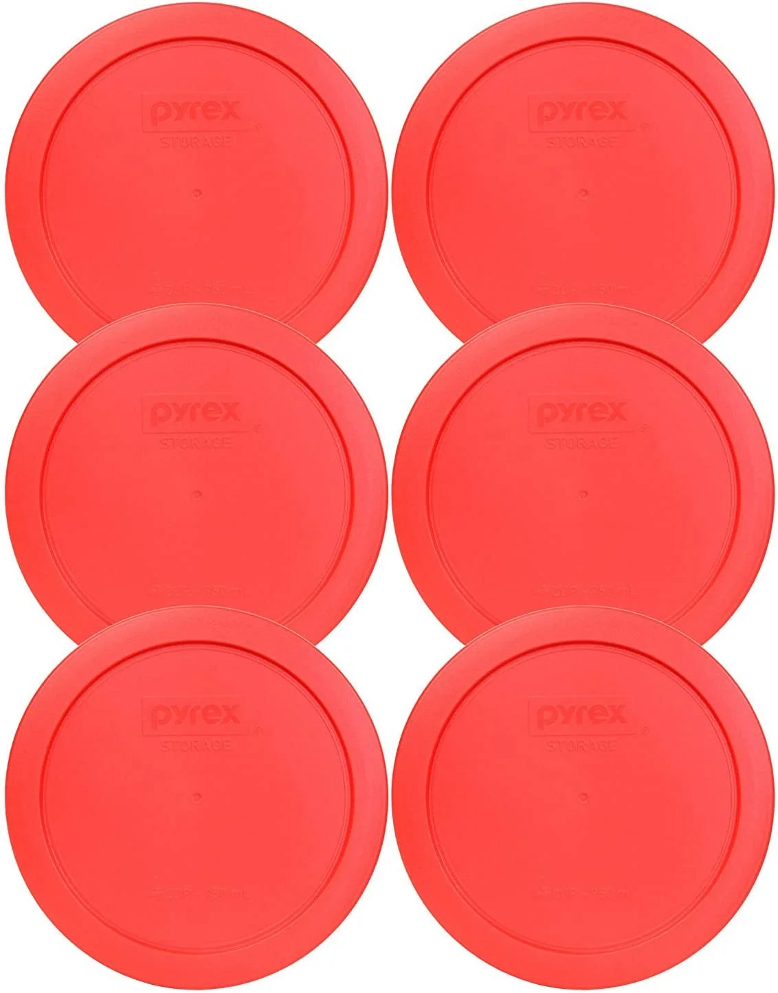 4-Cup Red Plastic Food Storage Lid 6 Pack C183757