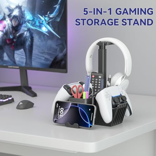 Controller Holder with Headphone Stand and Phone Holder G7929