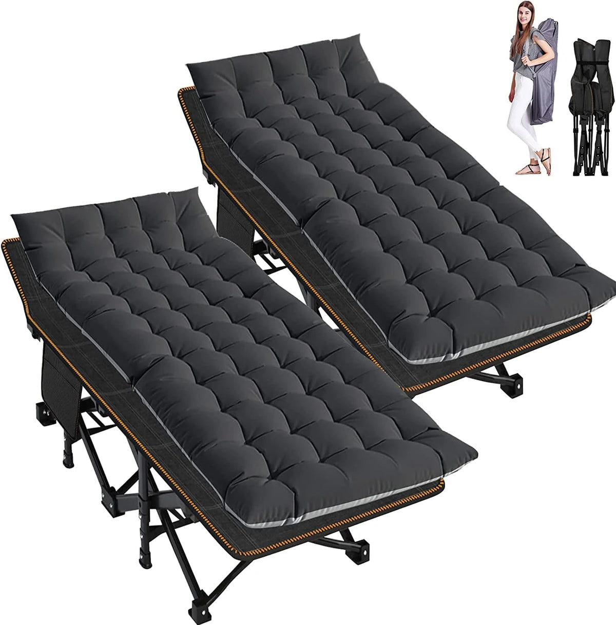 Folding Cot with 3.3 Inch Mattress and Carry Bag S939994