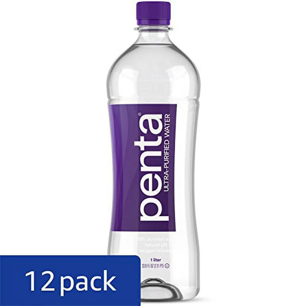 Purified Bottled Water, 33.8 Ounce (Pack of 12) P44336