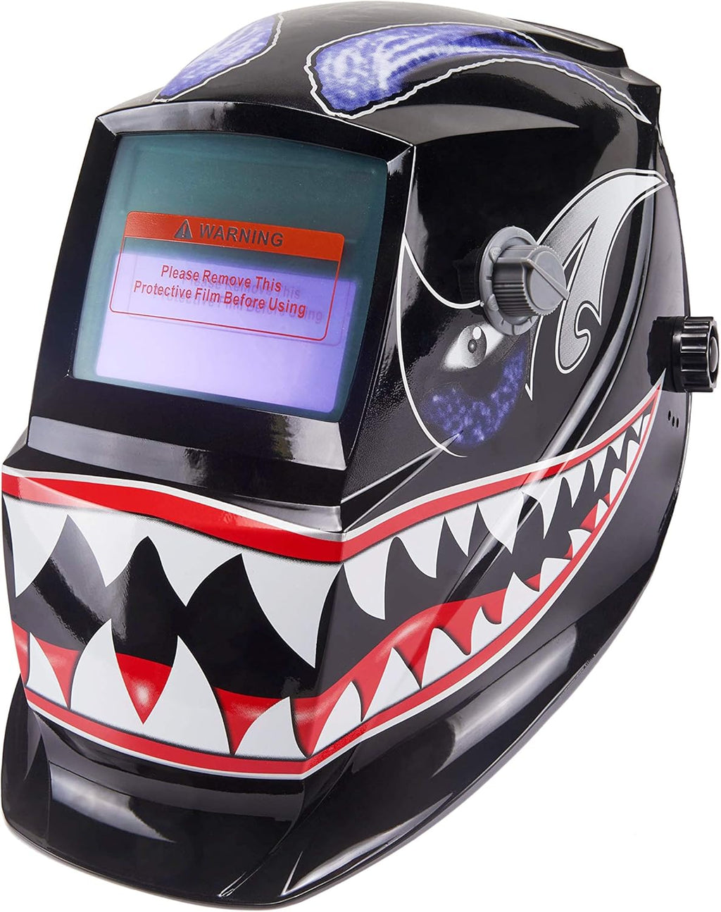 Auto Darkening Welding Helmet Solar Power Wide Viewing Field Hood Pack of 2 A9356