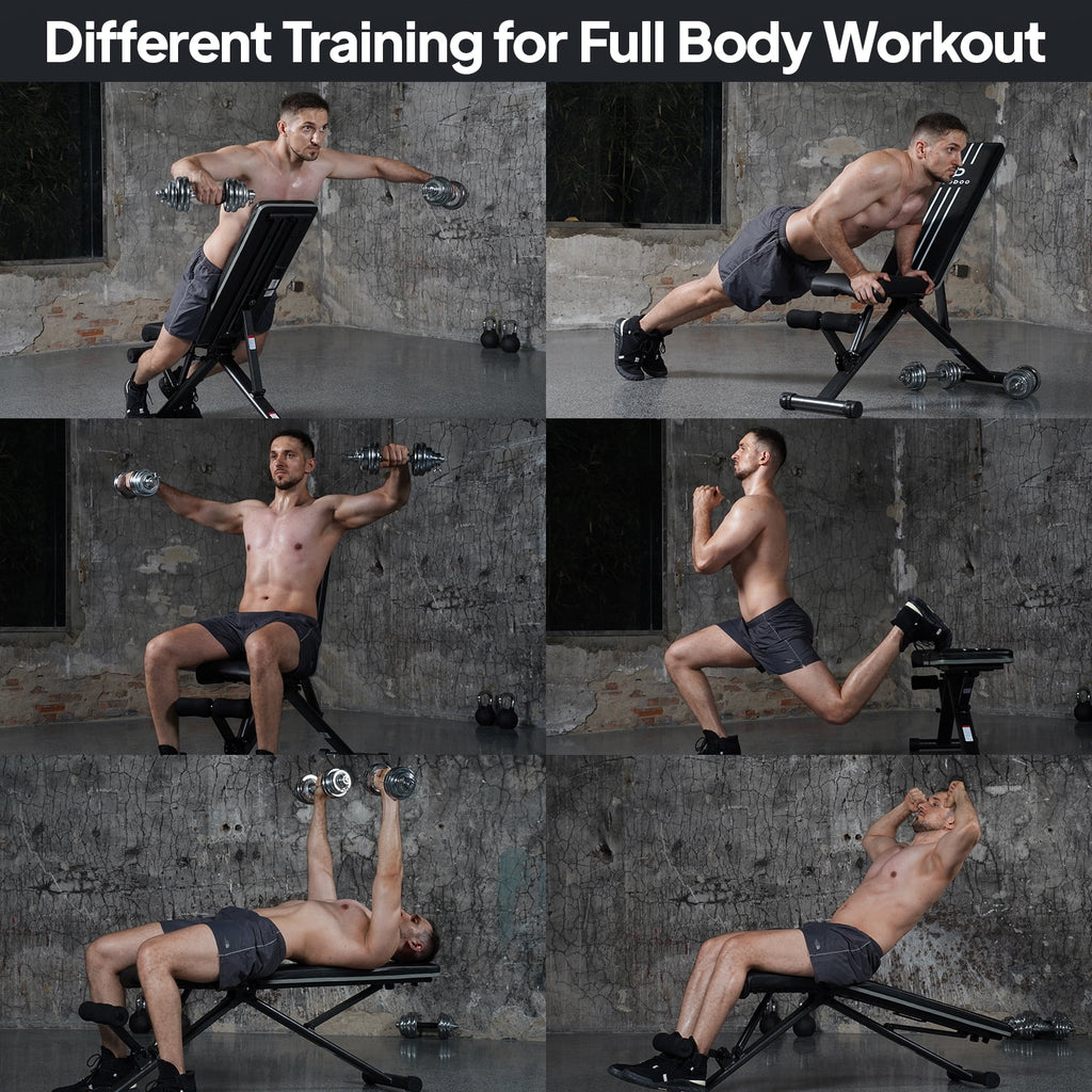 Foldable Adjustable Weight Bench Q159