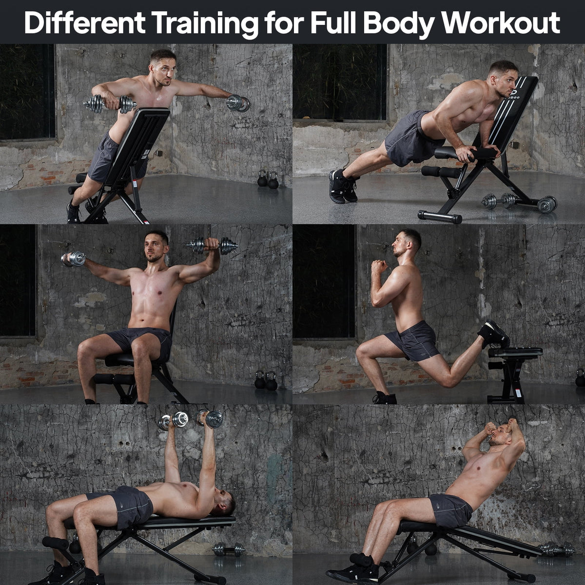 Foldable Adjustable Weight Bench Q159