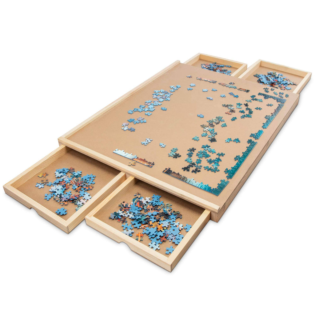 1000 Piece Wooden Puzzle Board with 4 Drawers Y32816