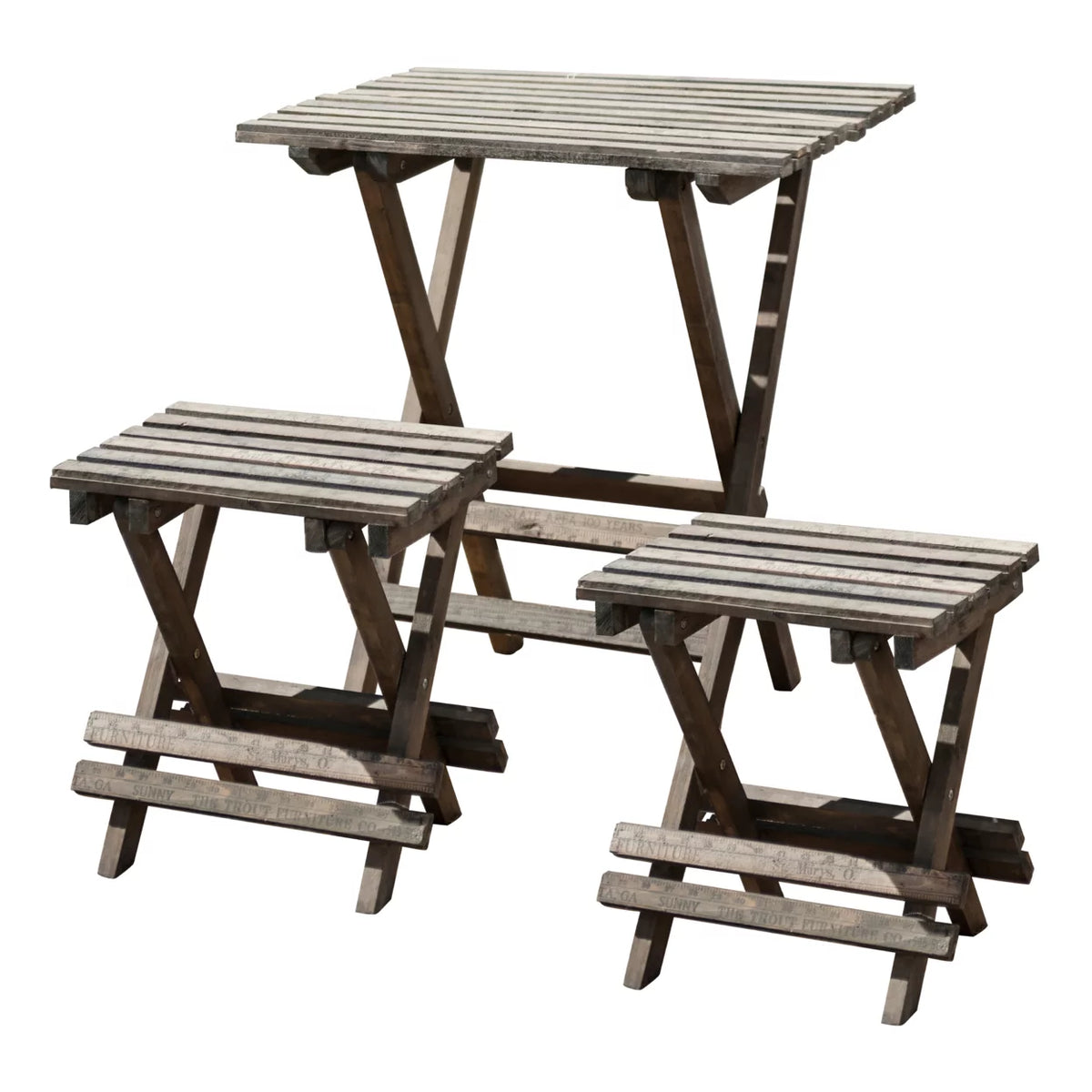 Brown Set of 3 Wooden Chairs M285