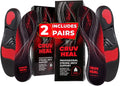 2 Pairs 220+ lbs Plantar Fasciitis Insoles Black S Z126417