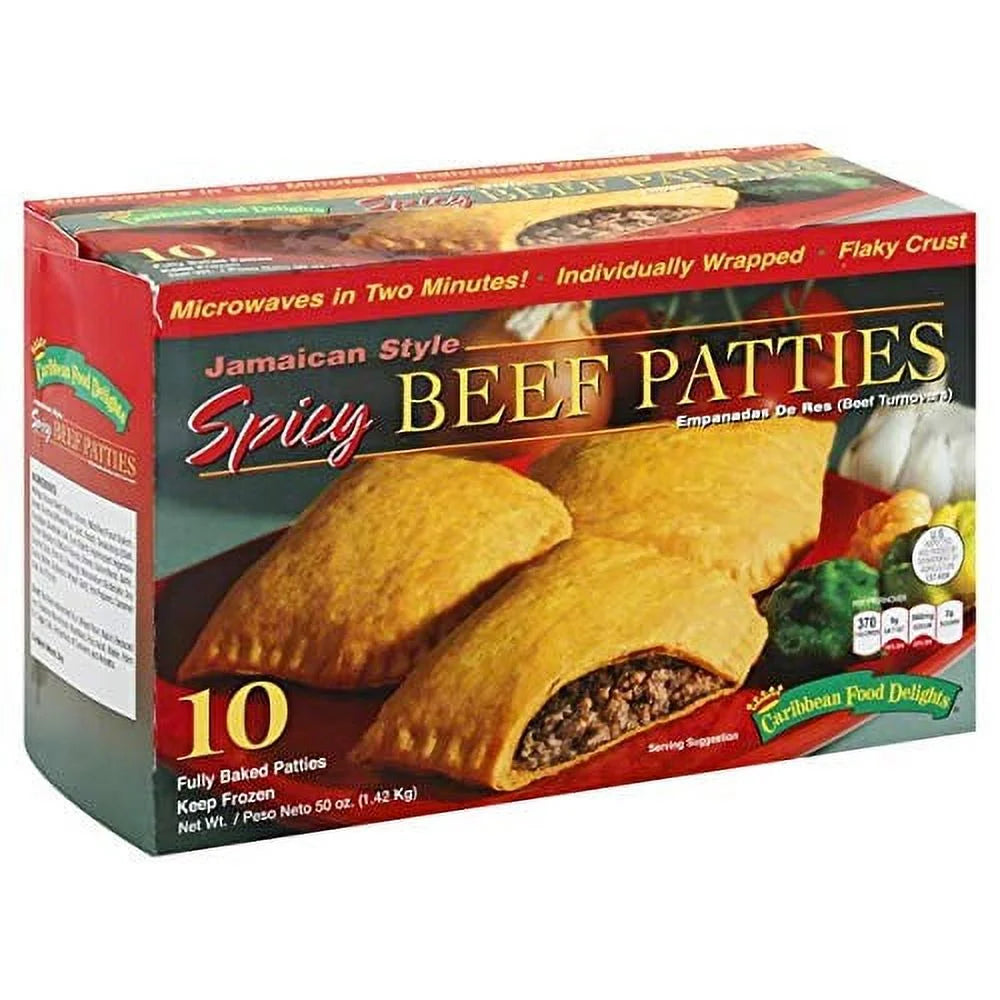 Individually Wrapped Spicy Jamaican Style Patties (10) A4137