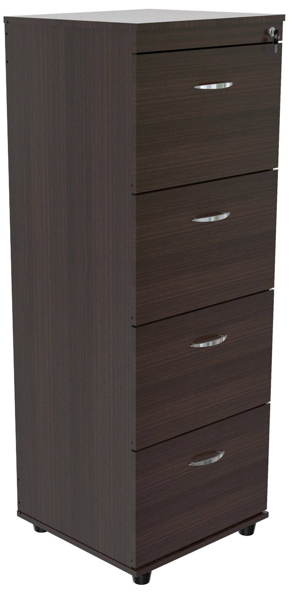 4-Drawer Espresso File Cabinet V7552