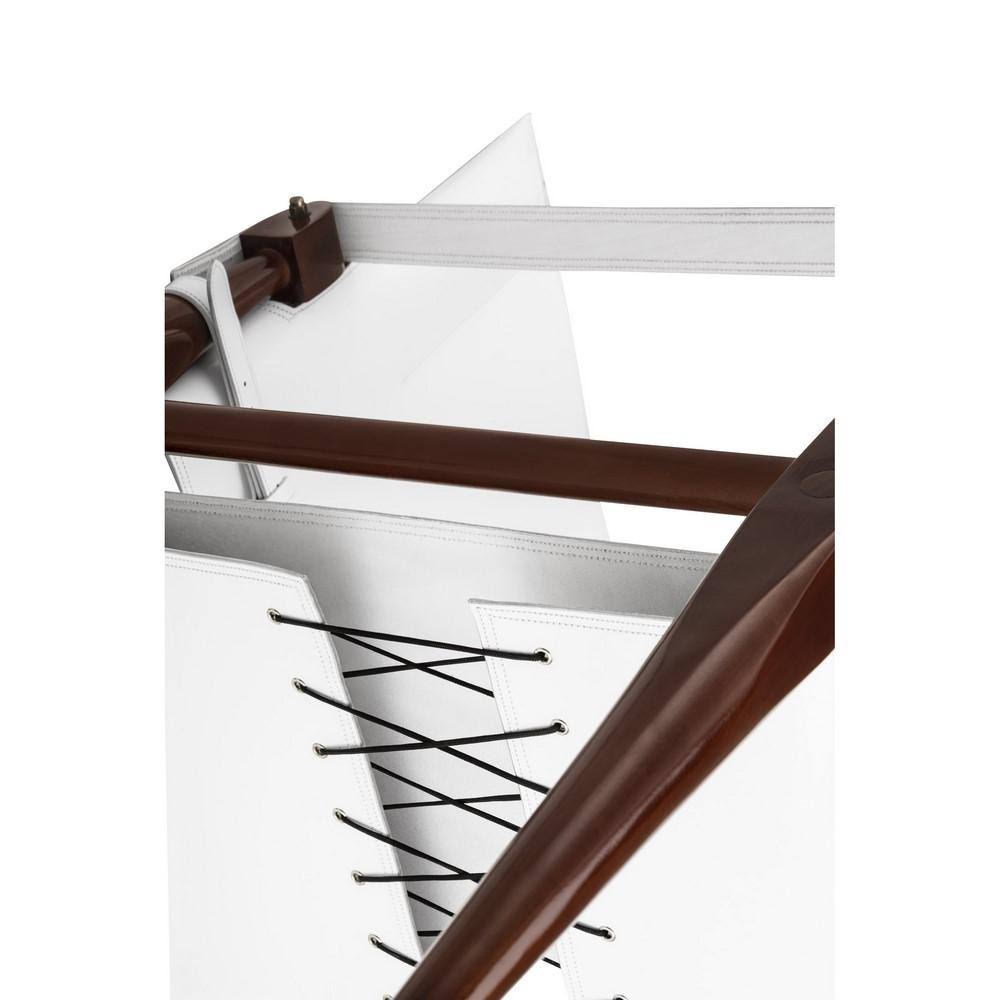 White Campaign Chair N8743