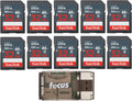 32GB SDHC UHS-I Memory Card 10-Pack with USB Card Reader G59737