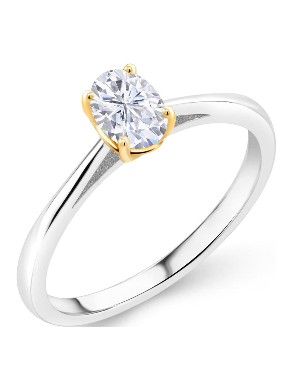Oval Moissanite Solitaire Engagement Ring F8370