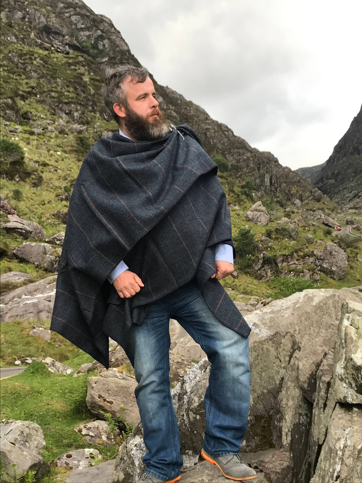 100% Wool Handmade Ruana R999