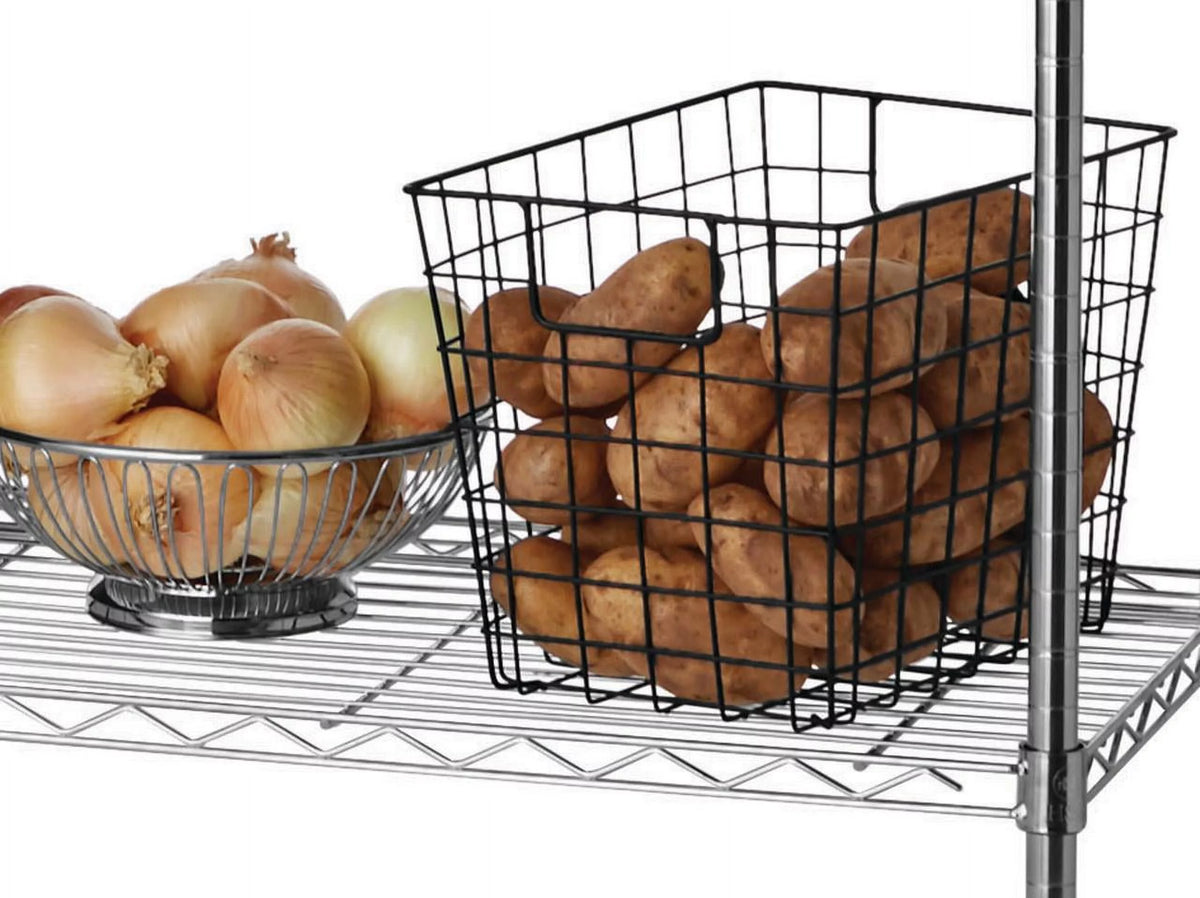 Steel 6-Tier Storage Shelf Unit 2100lb Capacity Chrome U2543