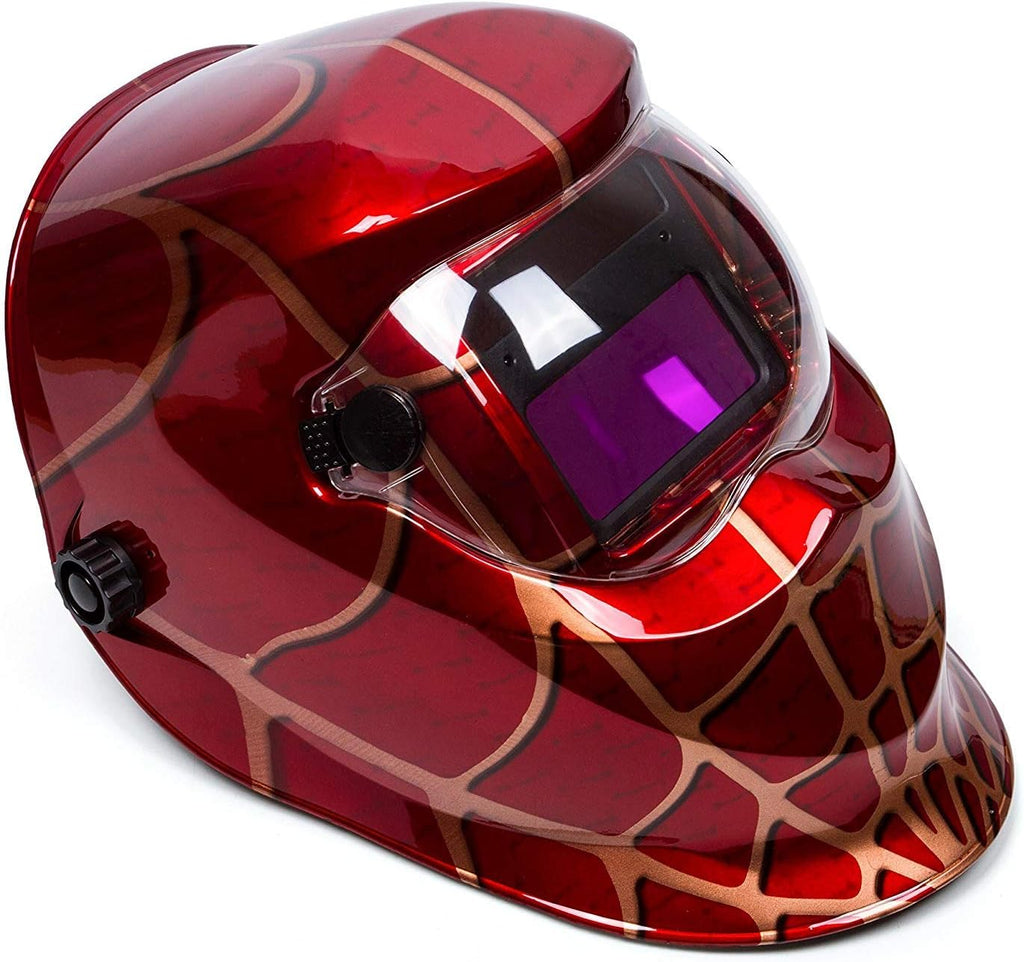 Auto Darkening Welding Helmet Solar Power Wide Viewing Field Hood Pack of 2 A9356