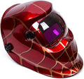 Auto Darkening Welding Helmet Solar Power Wide Viewing Field Hood Pack of 2 A9356