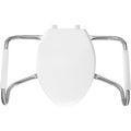 White Open Front Elongated Toilet Seat with Cover R8645