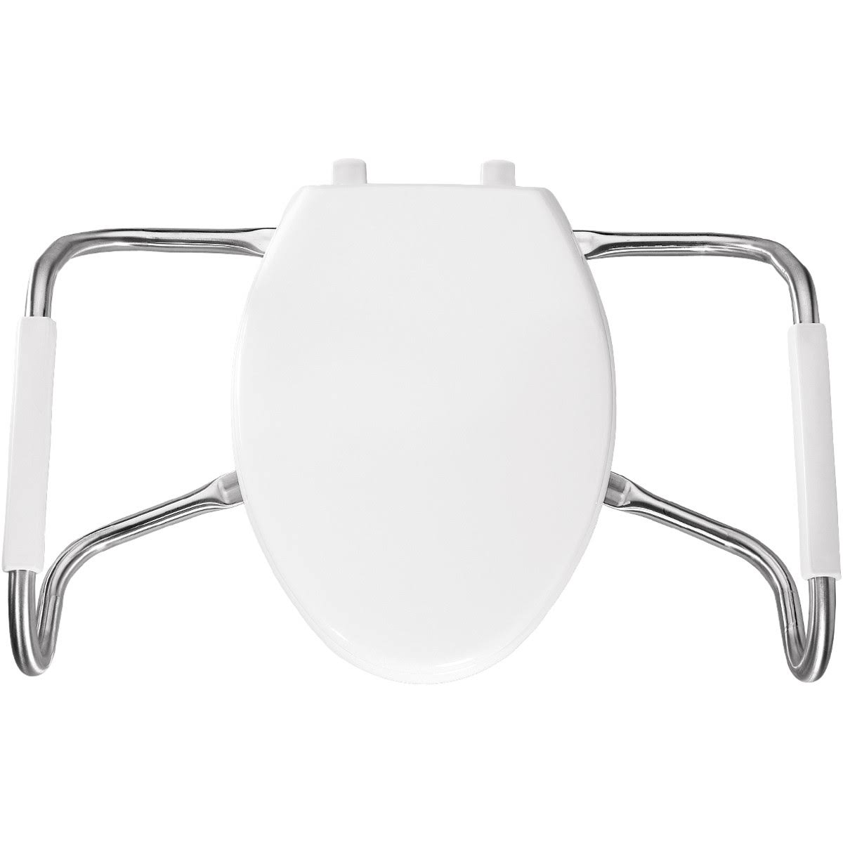 White Open Front Elongated Toilet Seat with Cover R8645