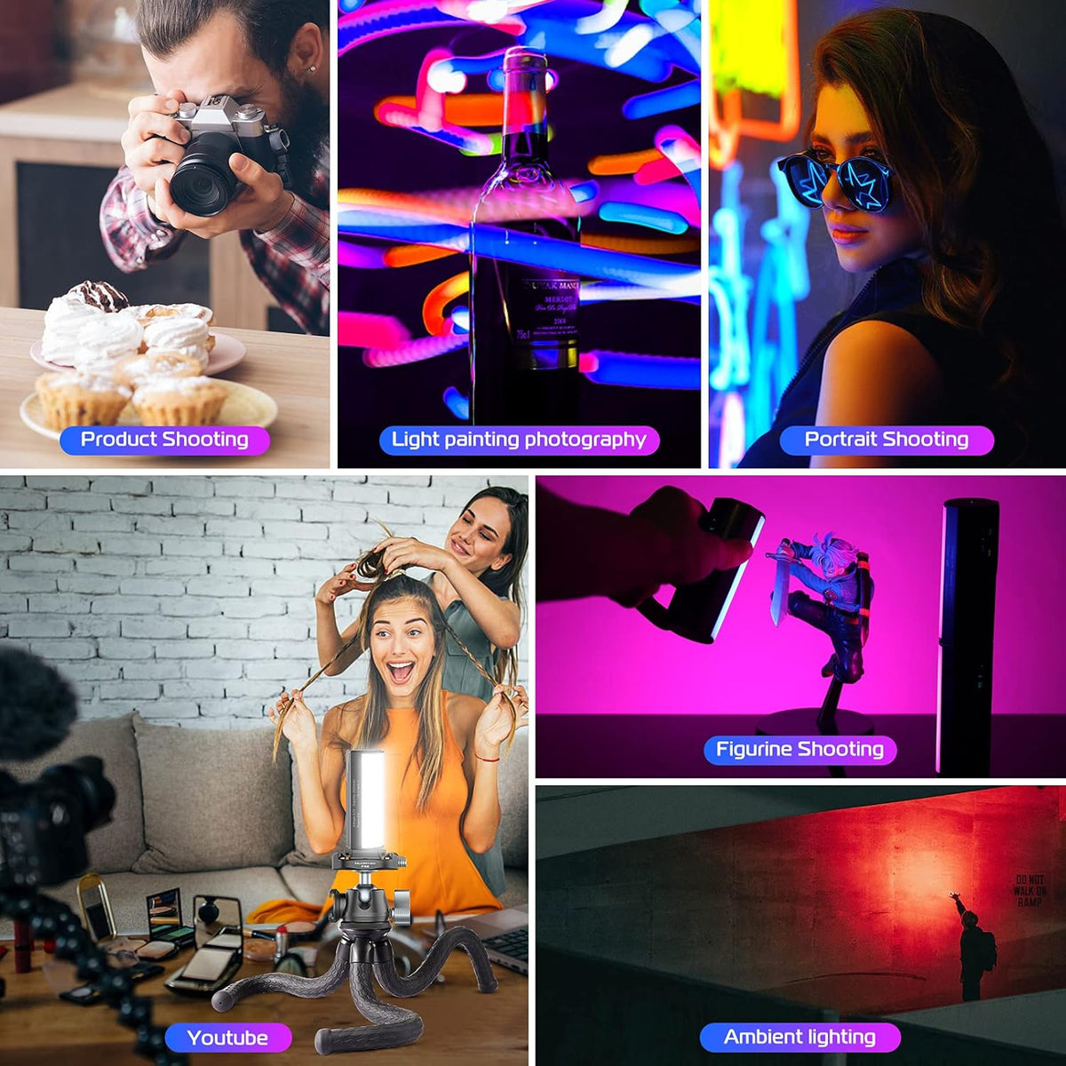 RGB LED Video Light Wand with LCD T429704