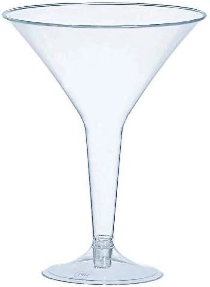 Clear Plastic Martini Glasses, 20 Count F331241