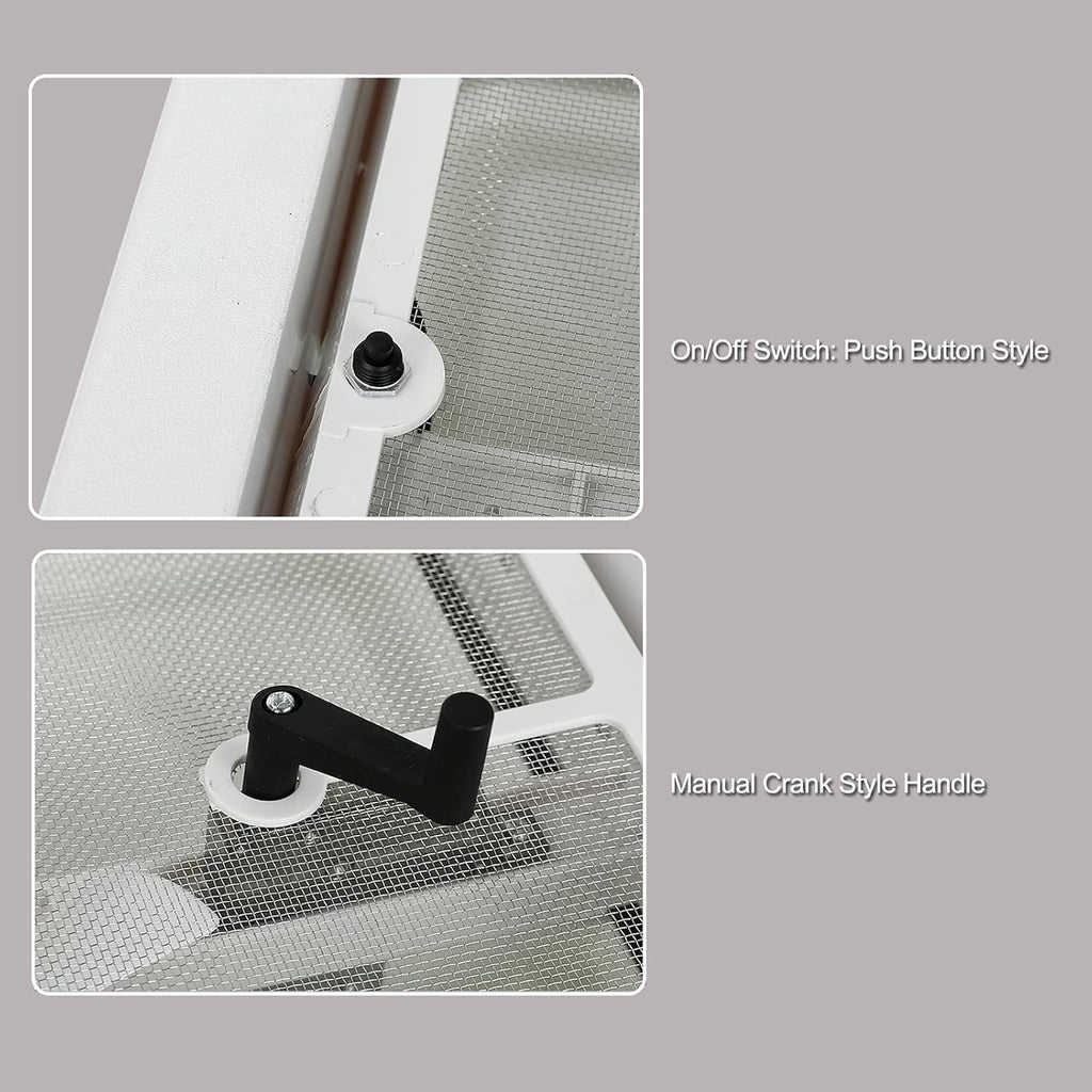 White Lid 12V RV Roof Vent with Fan D74527
