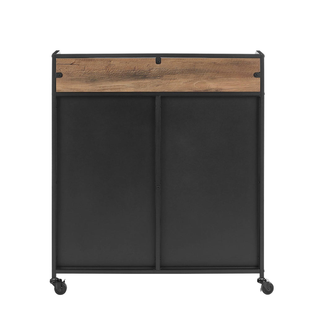 Industrial Bar Cabinet with Wheels M80691