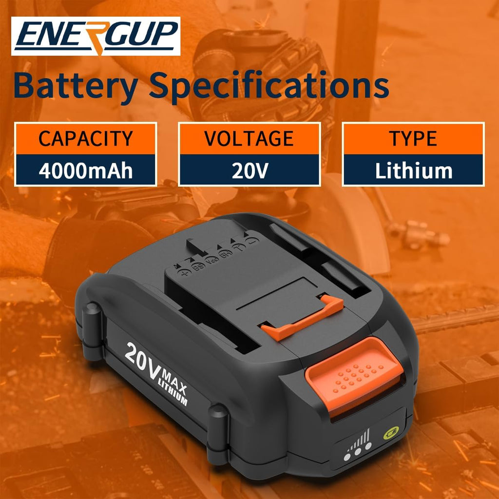 20V 4.0Ah Lithium Battery (2Pack) E762523
