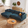 Left-Facing Down Filled Overstuffed Sectional Sofa Y120