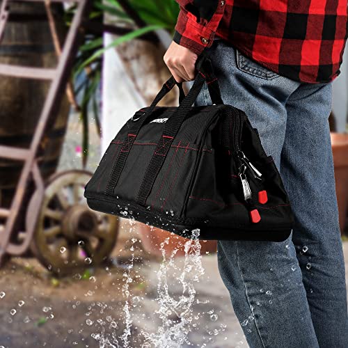 16-inch Wide Mouth Tool Storage Bag with Water Proof Rubber Base W322739