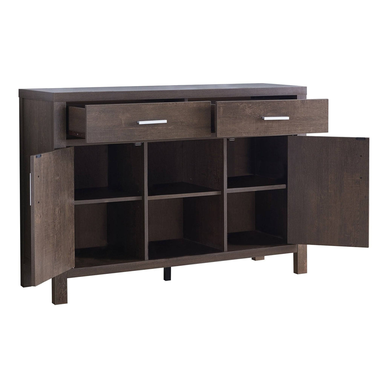Wooden Buffet with 2 Drawers and 2 Door Cabinets S393