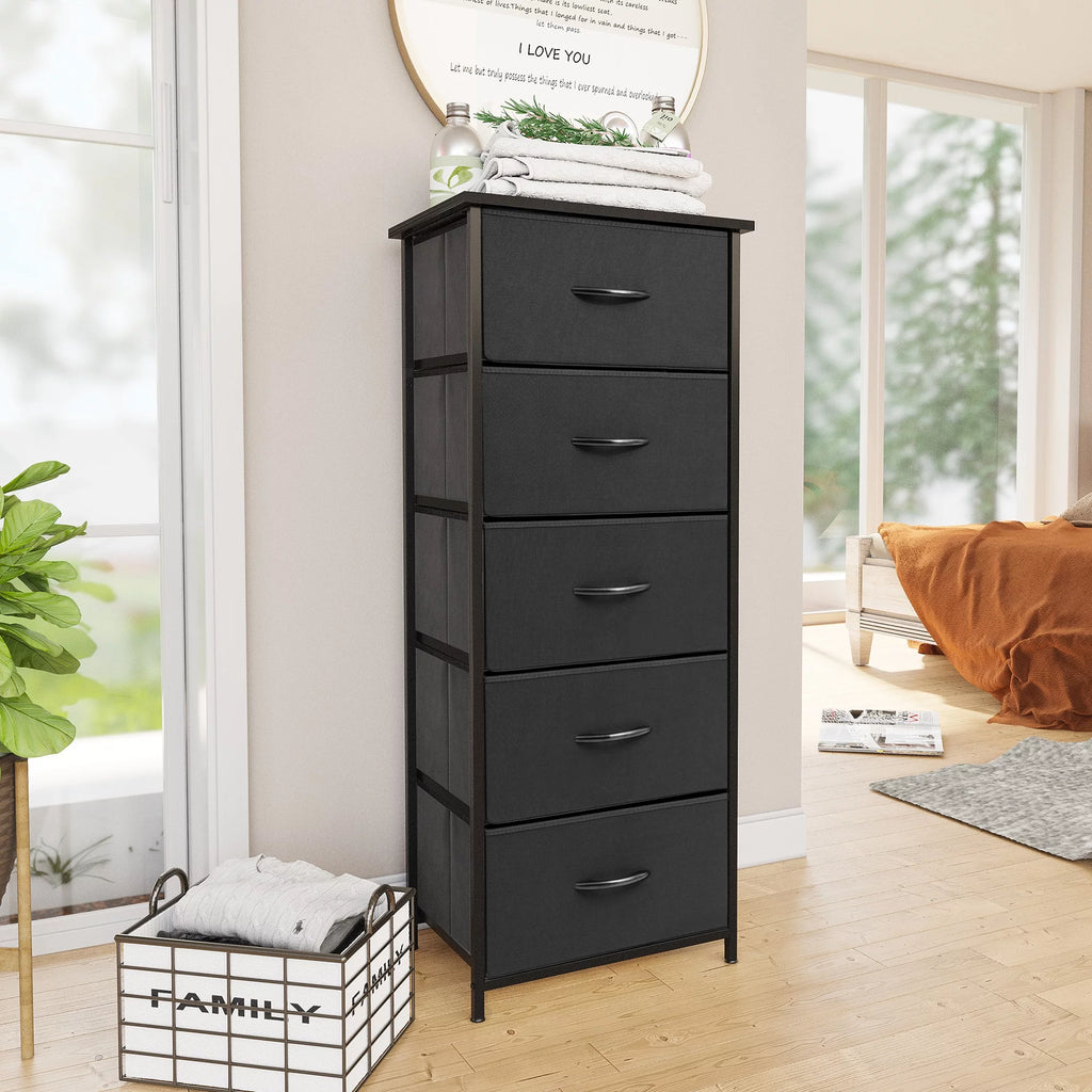 Beige 5-Drawer Vertical Storage Dresser O660