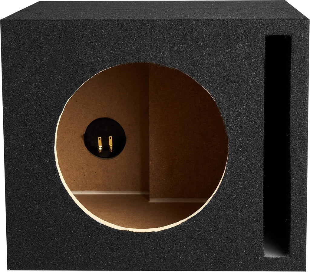 Single 10” Ported MDF Black Carpeted Subwoofer Enclosure, Pack of 2 J61188