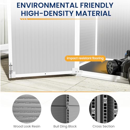 41 Cu Ft Outdoor Resin Storage Shed with Floor F758654