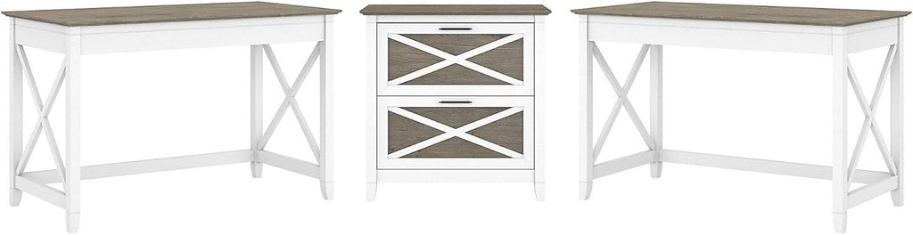 2 Person Desk Set with Lateral File Cabinet P80857