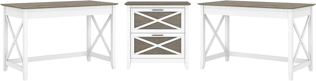 2 Person Desk Set with Lateral File Cabinet P80857