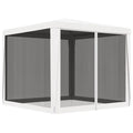 White Party Tent with 4 Mesh Sidewalls V535