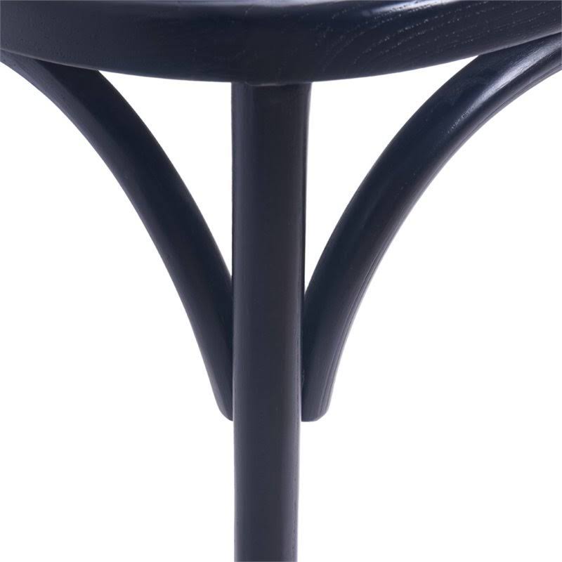 Matte Black Elm Wood Dining Chair Set of 2 U565