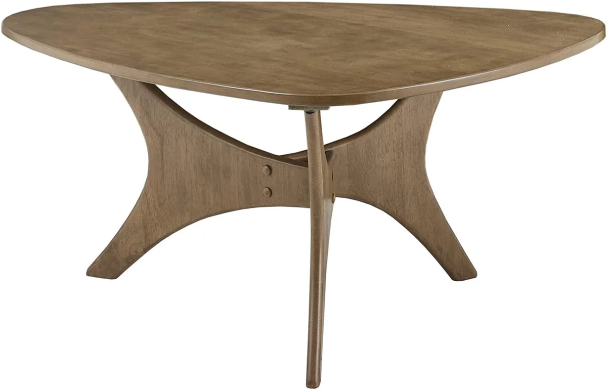 Light Brown Triangle Sofa Table with Solid Wood Legs Q5230