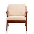 Cream and Amber Twill Weave Accent Chair E9622