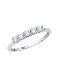 Sterling Silver Diamond Anniversary Ring (1/2 cttw) (I-Color, SI3-I1 Clarity) (Size-10) L81000