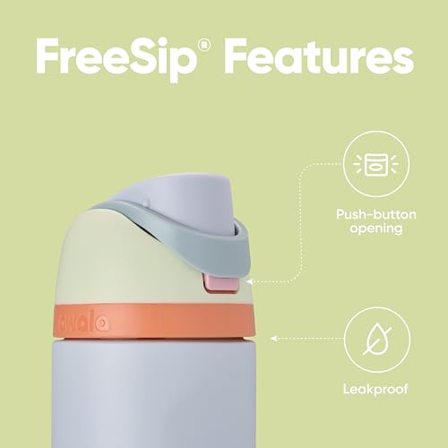 Kids Insulated Stainless Steel Water Bottle with Straw, 16 oz U433