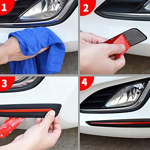 Black Anti-Collision Bumper Guard Strip Protector Trim (2 Pack) G629353