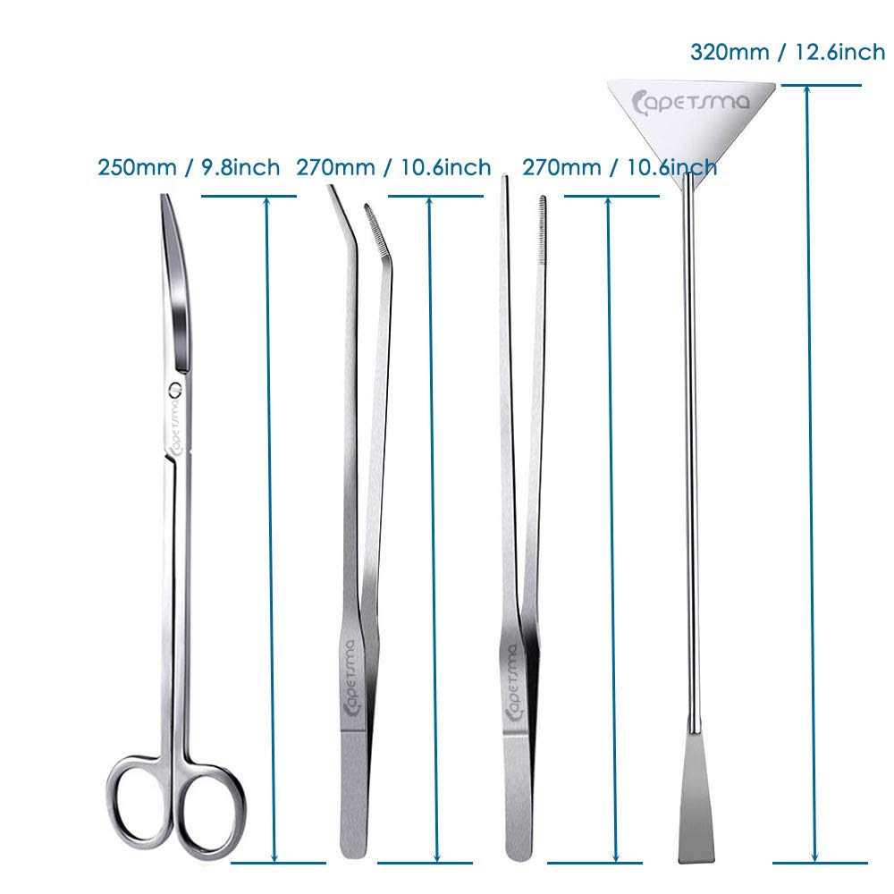 Long Stainless Steel Aquarium Plant Tools Set K999786