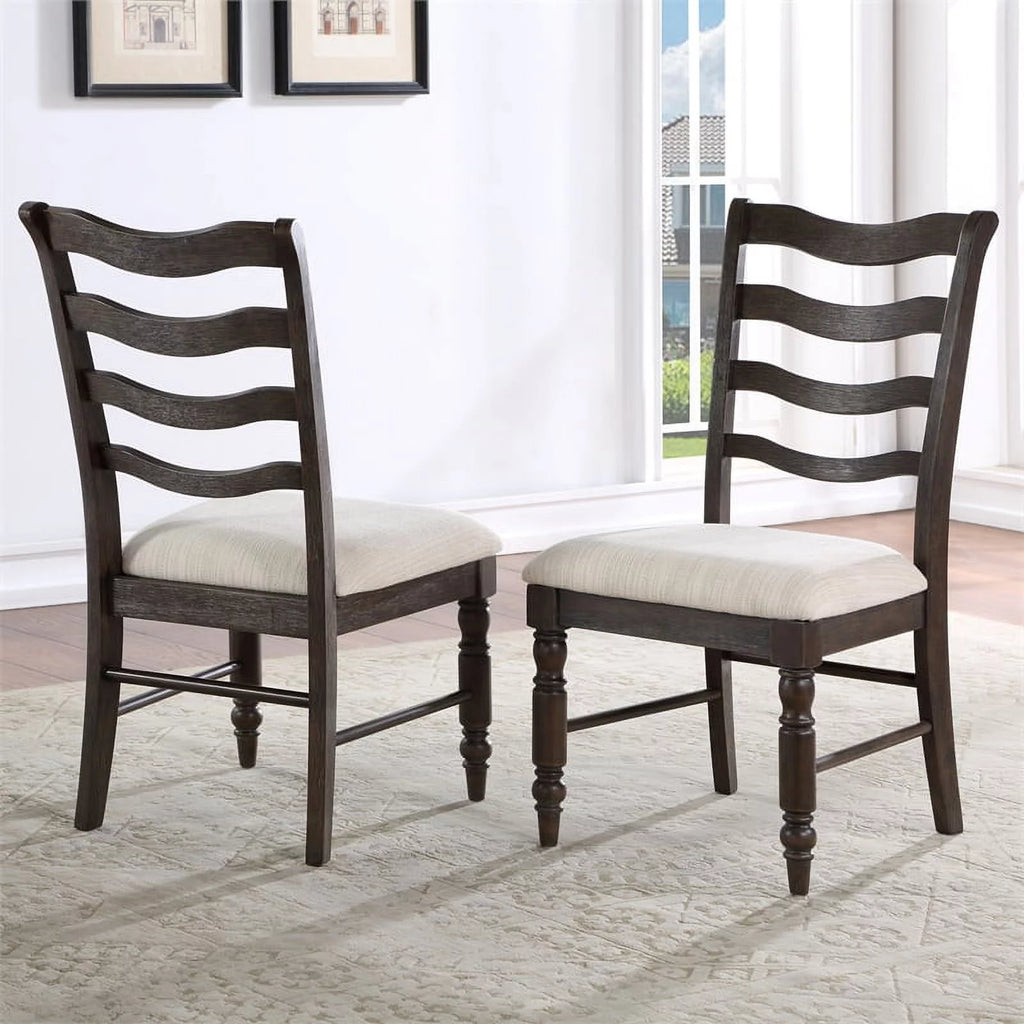 Washed Espresso Wood 9-piece Dining Set G182