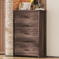 Light Gray 5 Drawer Wood Dresser Q82307