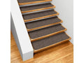 Set of 12 Skid-Resistant Carpet Stair Treads Pebble Gray 8 in. x 27 in. J2452