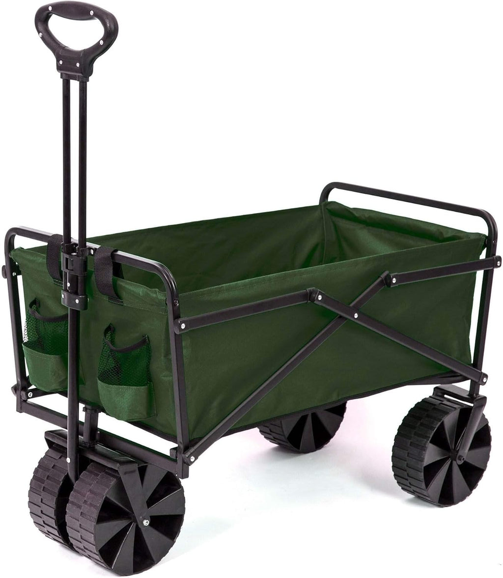 Green Collapsible Utility Beach Wagon Cart W95948
