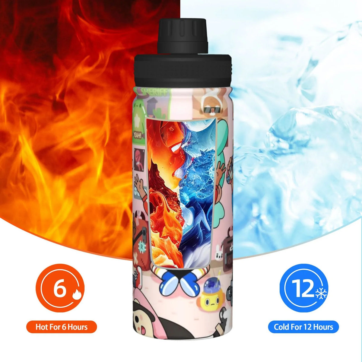 18OZ Insulated Stainless Steel Water Bottle Z537053